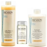 Pachet Hidratant Revlon Professional Interactives Hydra - Sampon, Balsam si Elixir
